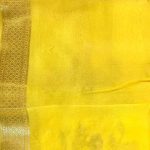 Yellow Viscose Silk Pure Banarasi Saree